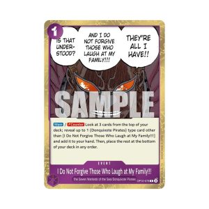 I Do Not Forgive Those Who Laugh at My Family!!! OP10-078