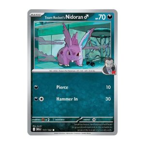 Team Rocket's Nidoran M - 117/182 - Reverse Holofoil